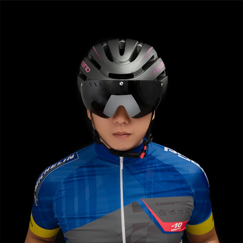 Casco de bicicleta luz LED recargable, ajustable moldeado integralmente.