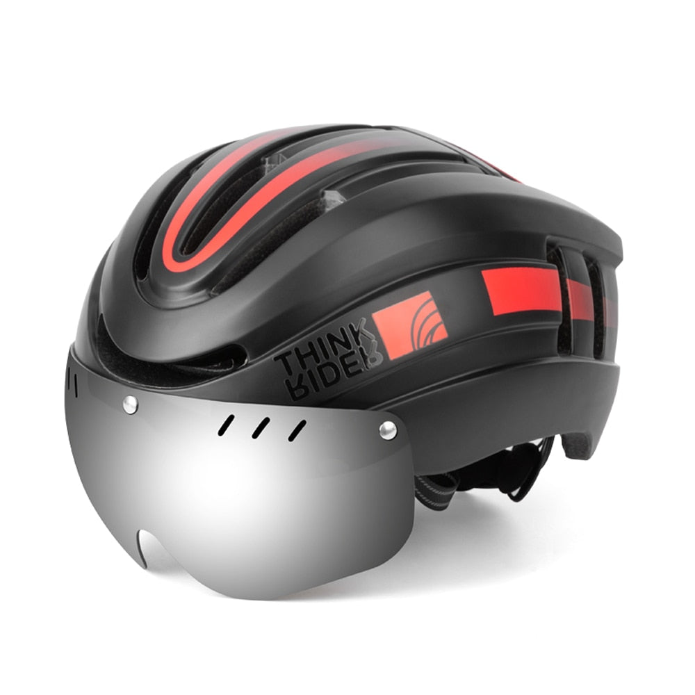 Casco de bicicleta luz LED recargable, ajustable moldeado integralmente.